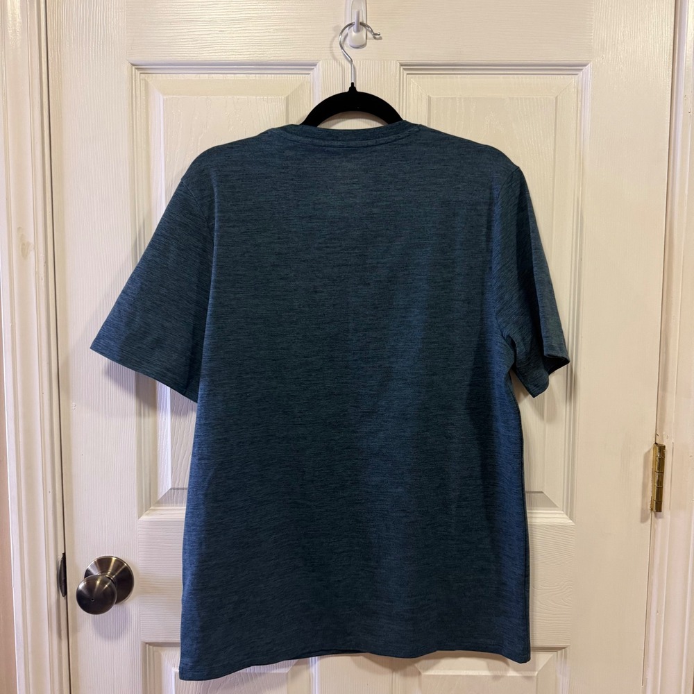 All in Motion Mens Soft Stretch T-Shirt Blue Heather S Quick Dry UPF 50+ P6R576 - Picture 8 of 12
